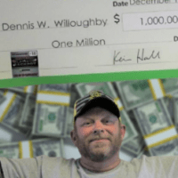 Dennis Willoughby, il neomilionario americano grazie ad un biglietto della Virginia Lottery comprato insieme al latte per i figli.